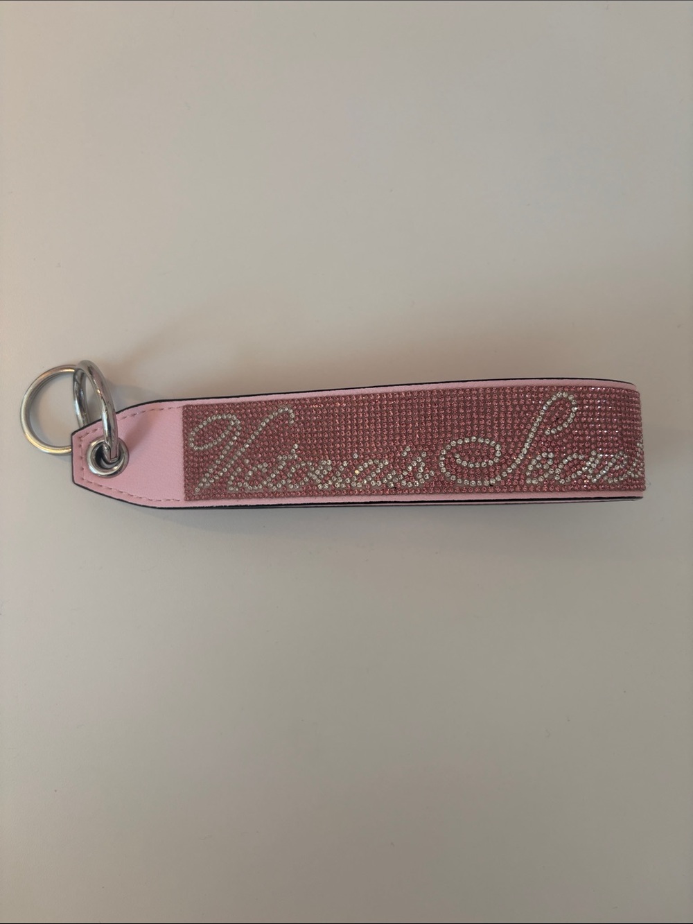 Victoria's Secret Pink Crystal-Embellished Keyring Wristlet